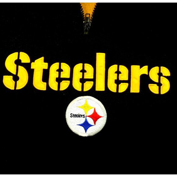 Pittsburgh Steelers 1/4 Zip Reebok NFL 2XL Pullover Fleece Sweatshirt Team Appar - Picture 7 of 9